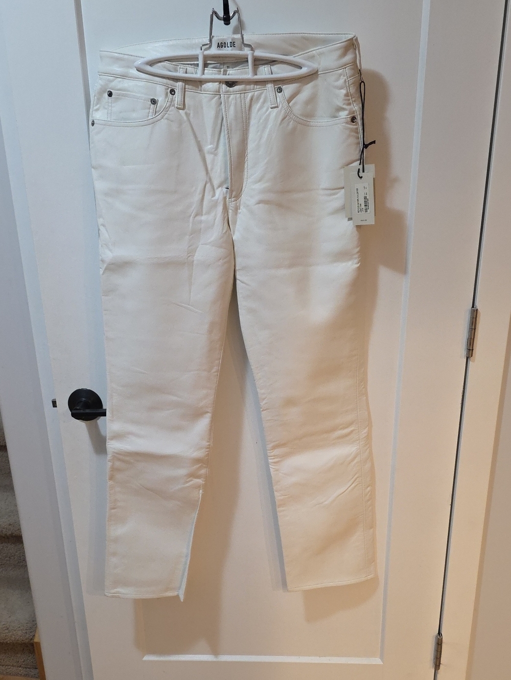 Agolde Lyla Low Rise Leather Pants